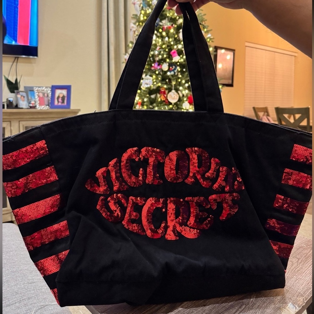 Victoria’s Secret Red Rhinestone Tote Bag